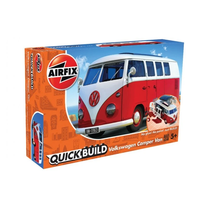 Hornby Airfix - Maquette De Voiture - QuickBuild - VolksWagen Camper Bully Rouge 3 Hornby Airfix - Maquette De Voiture - QuickBuild - VolksWagen Camper Bully Rouge
