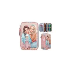 Depesche - Top Model - Trousse à Crayons 3 Compartiments Remplies Team Teddy