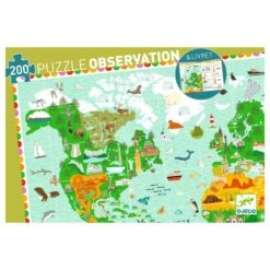 Djeco - DJ07412 - Puzzles 200 Pièces Observation - Tour Du Monde