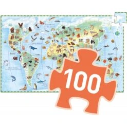 Djeco - DJ07420 - Puzzles 100 Pièces Observation - Animaux Du Monde