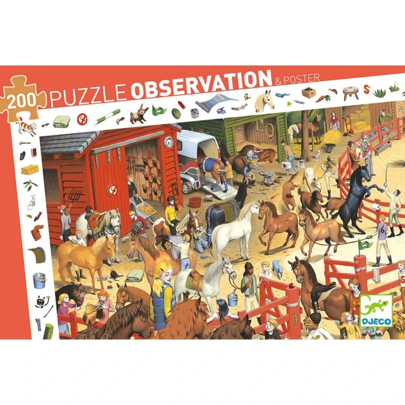 Djeco - DJ07454 - Puzzles 200 Pièces Observation - Equitation 3 Djeco - DJ07454 - Puzzles 200 Pièces Observation - Equitation