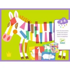 Djeco - DJ09046 - Stickers Des Petits - Les Grands Animaux