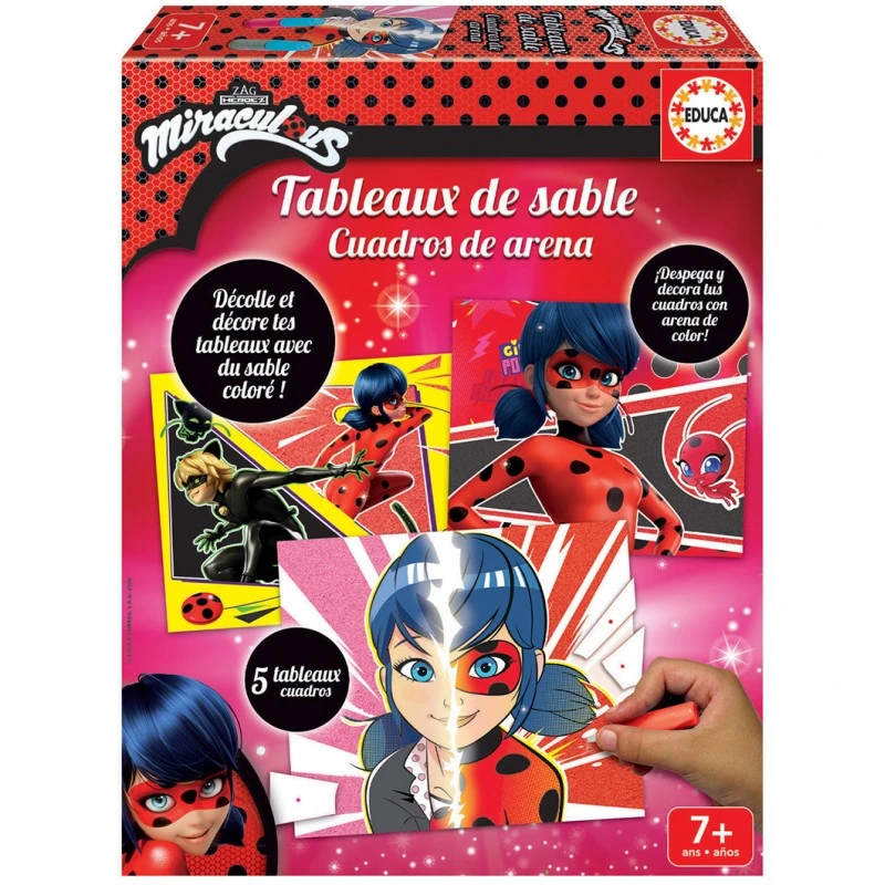 Educa - Loisirs Créatifs - Tableaux De Sable - Miraculous Ladybug 3 Educa - Loisirs Créatifs - Tableaux De Sable - Miraculous Ladybug