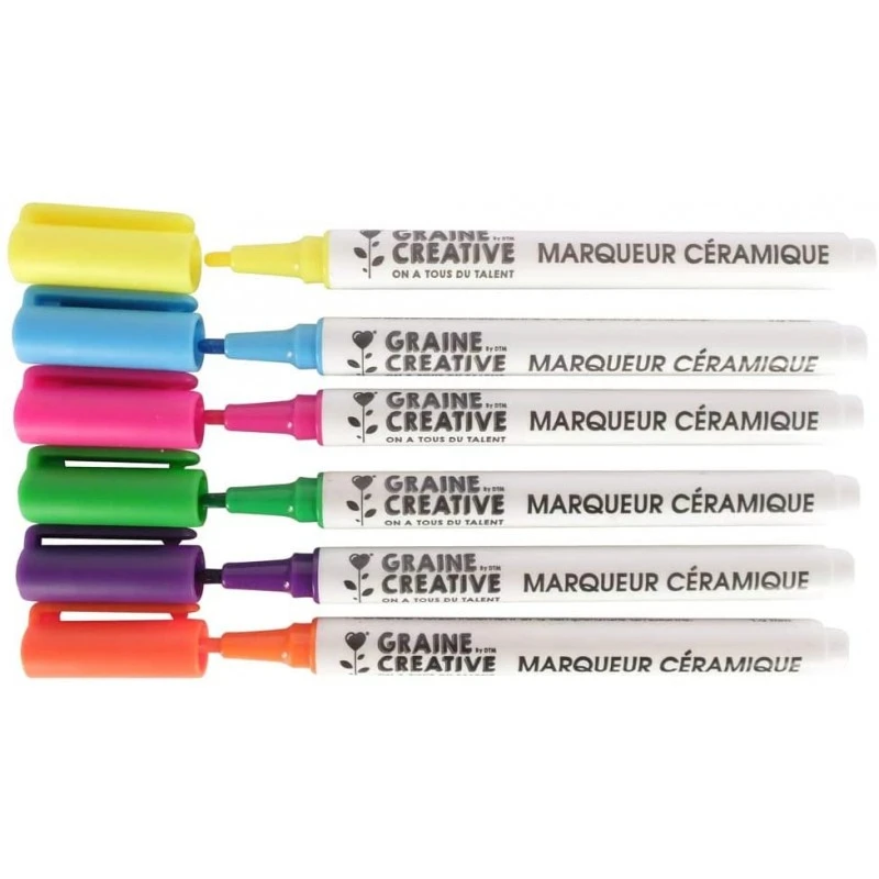 Graine Créative - Loisirs Créatifs - Boîte De 6 Marqueurs Pour Céramique 3 Graine Créative - Loisirs Créatifs - Boîte De 6 Marqueurs Pour Céramique