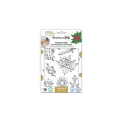 Grim Tout - Tatouages Temporaires à Colorier - Traditionnel