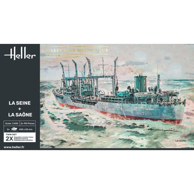 Heller - Maquette De Bateau - Duo Set - Pétroliers La Seine Et La Soane - 1:400 3 Heller - Maquette De Bateau - Duo Set - Pétroliers La Seine Et La Soane - 1:400