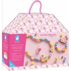 Janod - Loisirs Créatifs - Coffret 4 Bijoux En Boix Rainbow Land à Créer