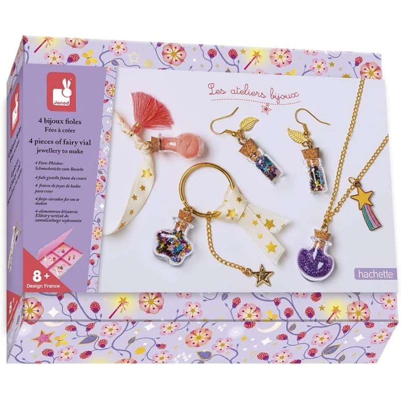 Janod - Loisirs Créatifs - Coffret 4 Bijoux Fioles De Fées à Créer 3 Janod - Loisirs Créatifs - Coffret 4 Bijoux Fioles De Fées à Créer