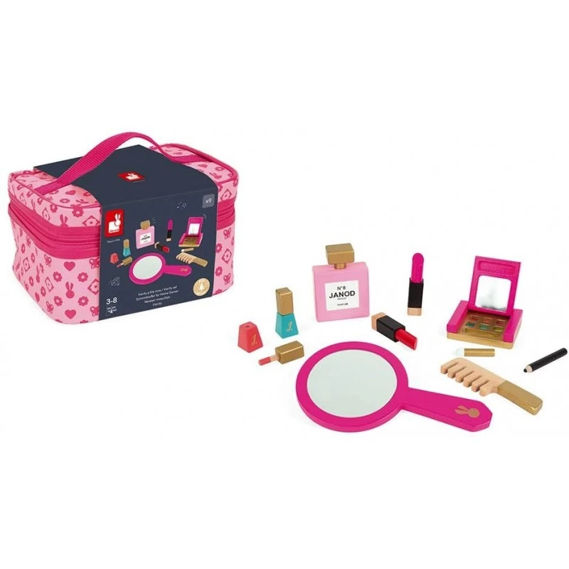 Janod - Vanity Enfant - 9 Accessoires En Bois 3 Janod - Vanity Enfant - 9 Accessoires En Bois