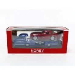 Norev - Véhicule Miniature - Mercedes-Benz Renntransporter Et Mercedes-Benz SL 1955