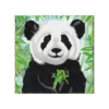 OZ - Loisirs Créatifs - Crystal Art - Kit Carte Broderie Diamant 18x18cm - Bébé Panda