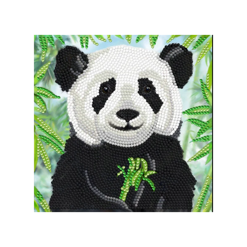 OZ - Loisirs Créatifs - Crystal Art - Kit Carte Broderie Diamant 18x18cm - Bébé Panda 3 OZ - Loisirs Créatifs - Crystal Art - Kit Carte Broderie Diamant 18x18cm - Bébé Panda