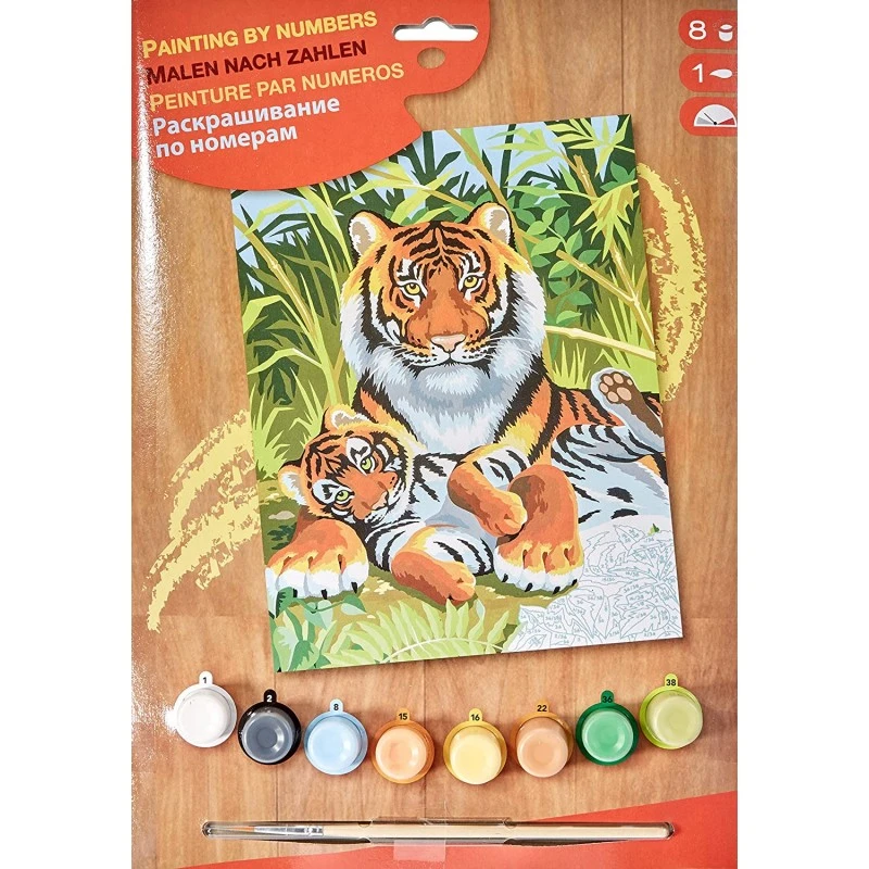 OZ - Loisirs Créatifs - Peinture Par Numéro - Débutants - Tigres 3 OZ - Loisirs Créatifs - Peinture Par Numéro - Débutants - Tigres