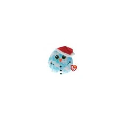 Peluche TY - Coussin 20 Cm - Fleck Le Bonhomme De Neige Bleu