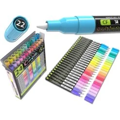 Pro Color Series - Boite De 24 Marqueurs Peinture Acrylique - Confettis