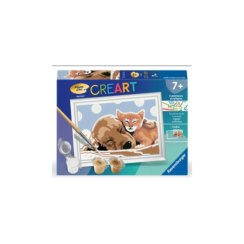 Ravensburger - Creart - Peinture Au Numéro - Amis Calins - 8x12cm 3 Ravensburger - Creart - Peinture Au Numéro - Amis Calins - 8x12cm