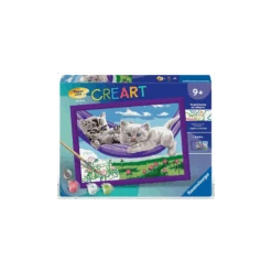 Ravensburger - Creart - Peinture Au Numéro - Chaton Dans Le Hamac - 18x24cm