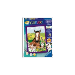 Ravensburger - Creart - Peinture Au Numéro - Cheval Et Chatons - 18x24cm
