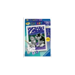 Ravensburger - Creart - Peinture Au Numéro - Chiot Hushy Et Son Compagnon - 13x18