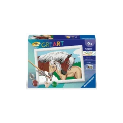 Ravensburger - Creart - Peinture Au Numéro - Jument Et Son Poulain - 13x18cm