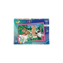 Ravensburger - Creart - Peinture Au Numéro - Lapins Dans Le Pré - 31x21cm