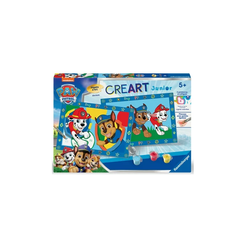 Ravensburger - Creart - Peinture Au Numéro - Pat Patrouille - 22x32cm 3 Ravensburger - Creart - Peinture Au Numéro - Pat Patrouille - 22x32cm