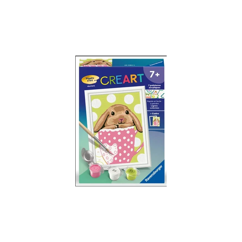 Ravensburger - Creart - Peinture Au Numéro - Petit Lapin - 8x12cm 3 Ravensburger - Creart - Peinture Au Numéro - Petit Lapin - 8x12cm