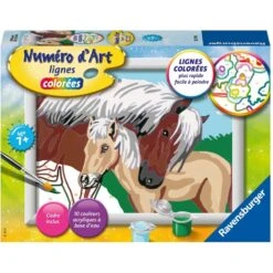 Ravensburger - Numéro D'art - 13x18cm - Jument Et Son Poulain