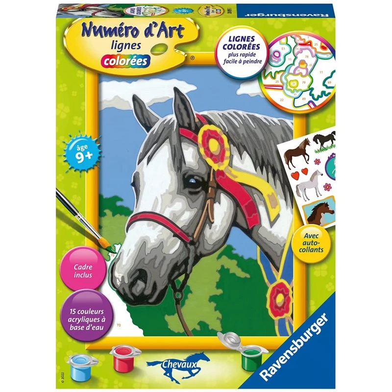 Ravensburger - Numéro D'art - 18x24cm - Cheval à La Cocarde 3 Ravensburger - Numéro D'art - 18x24cm - Cheval à La Cocarde