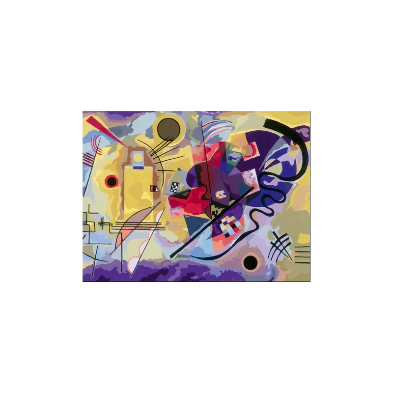 Ravensburger - Peinture Par Numéro Sur Toile - Jaune Rouge Bleu Kandinsky - 30x40cm 3 Ravensburger - Peinture Par Numéro Sur Toile - Jaune Rouge Bleu Kandinsky - 30x40cm