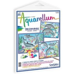Sentosphère - 6220R - Aquarellum Recharge - Dauphins