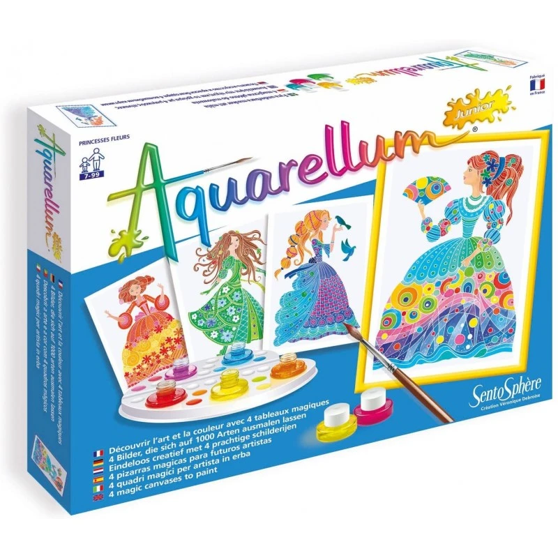 Sentosphère - 696 - Aquarellum Junior - Princesses Et Fleurs 3 Sentosphère - 696 - Aquarellum Junior - Princesses Et Fleurs