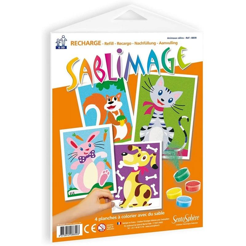Sentosphère - 885R - Sablimage Recharge - Animaux Calins 3 Sentosphère - 885R - Sablimage Recharge - Animaux Calins