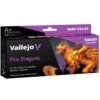 Vallejo - Coffret De Peintures Acryliques - Dragons De Feu - 8 Peintures -Jouets Pour Enfants vallejo coffret de peintures acryliques dragons de feu 8 peintures