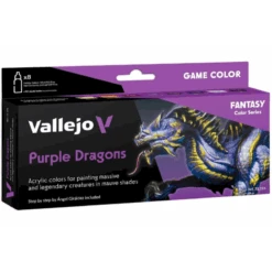 Vallejo - Coffret De Peintures Acryliques - Dragons Violets - 8 Peintures