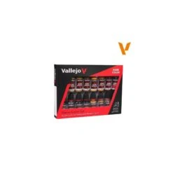 Vallejo - Peintures Acryliques - Set De 16 Peintures - Cuir Et Métal
